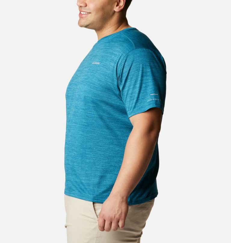 Men's Columbia Alpine Chill Zero Short Sleeve Crew T Shirts Turquoise | Plus Size CA-C8403